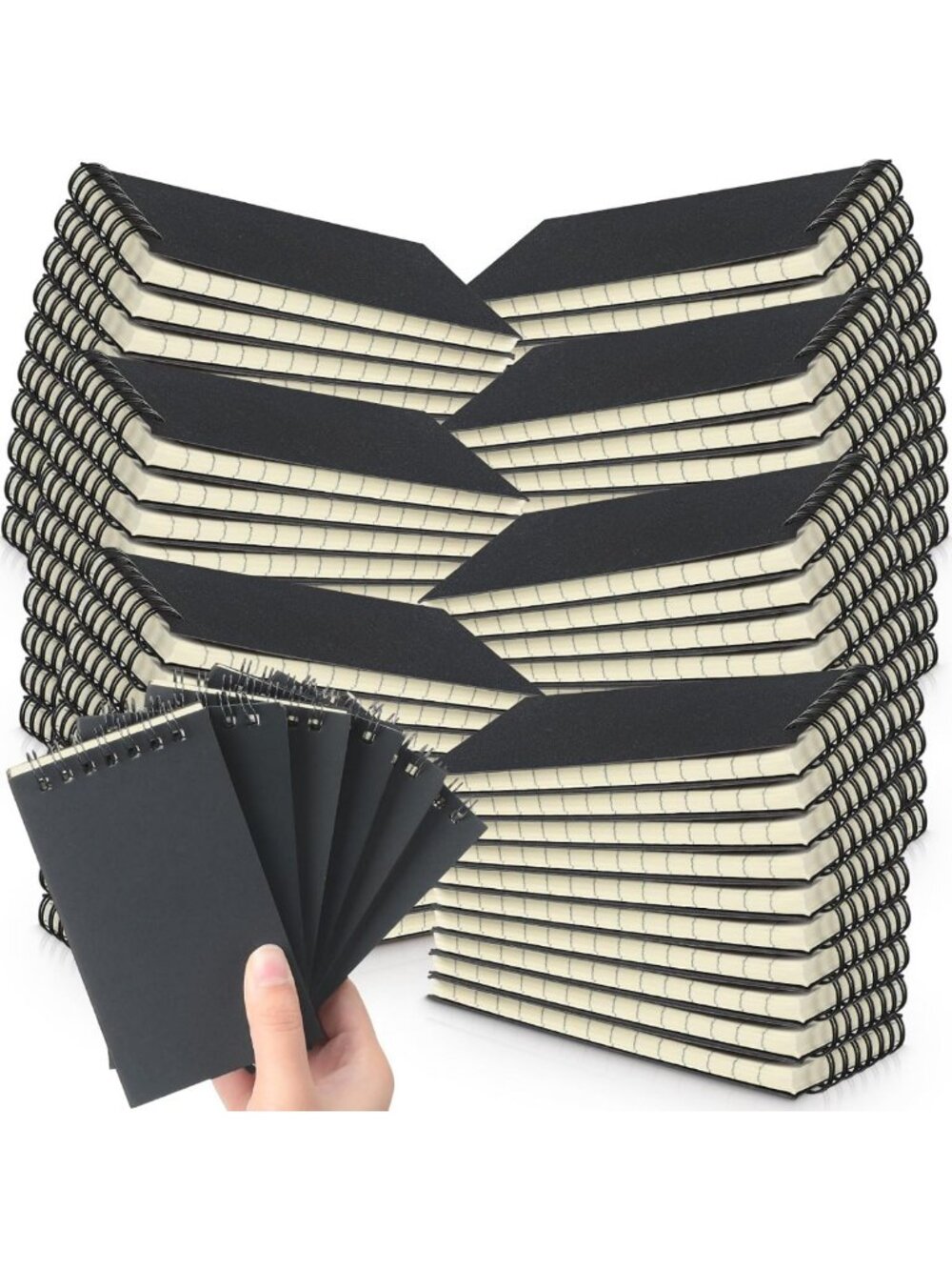 150 Pcs Pocket Notebooks 3x5 Inch Top Spiral Notepads - Compact & Portable